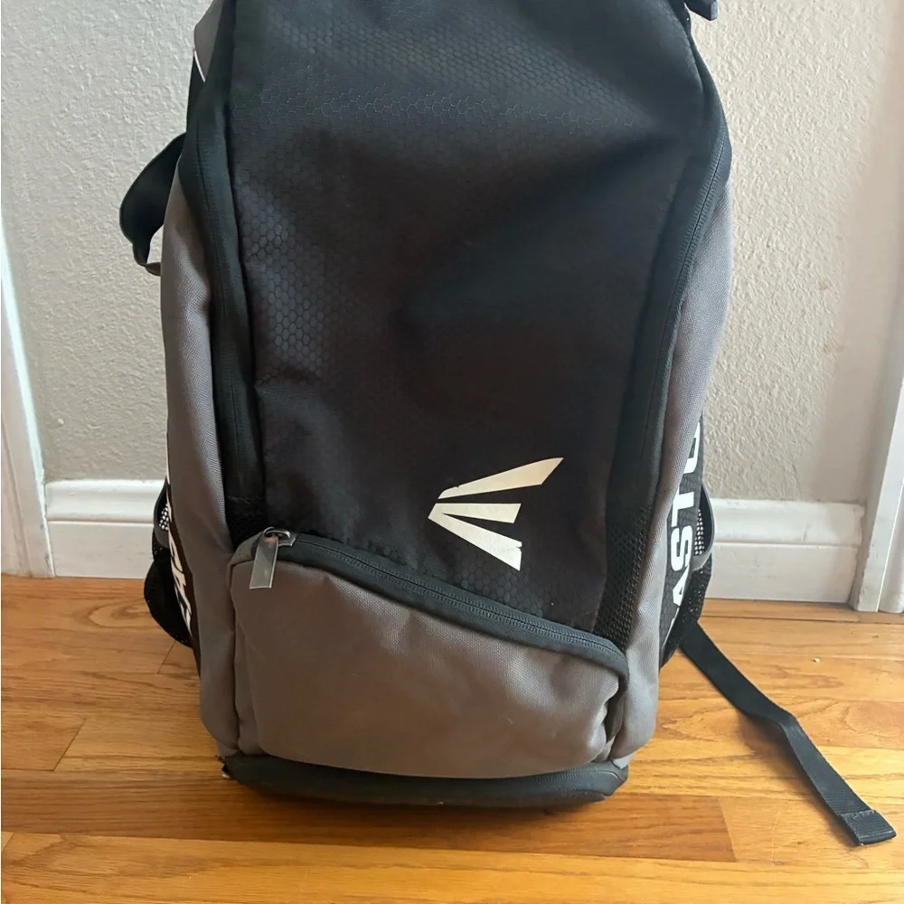 Easton Black and Gray Baseball Backpack with Bat Sleeves